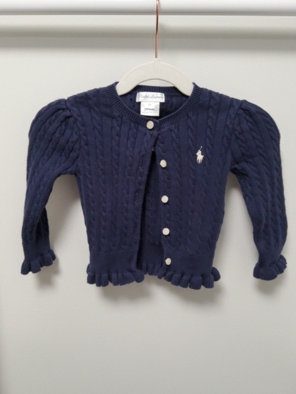 Ralph Lauren 18 Month Navy Cotton Cardigan